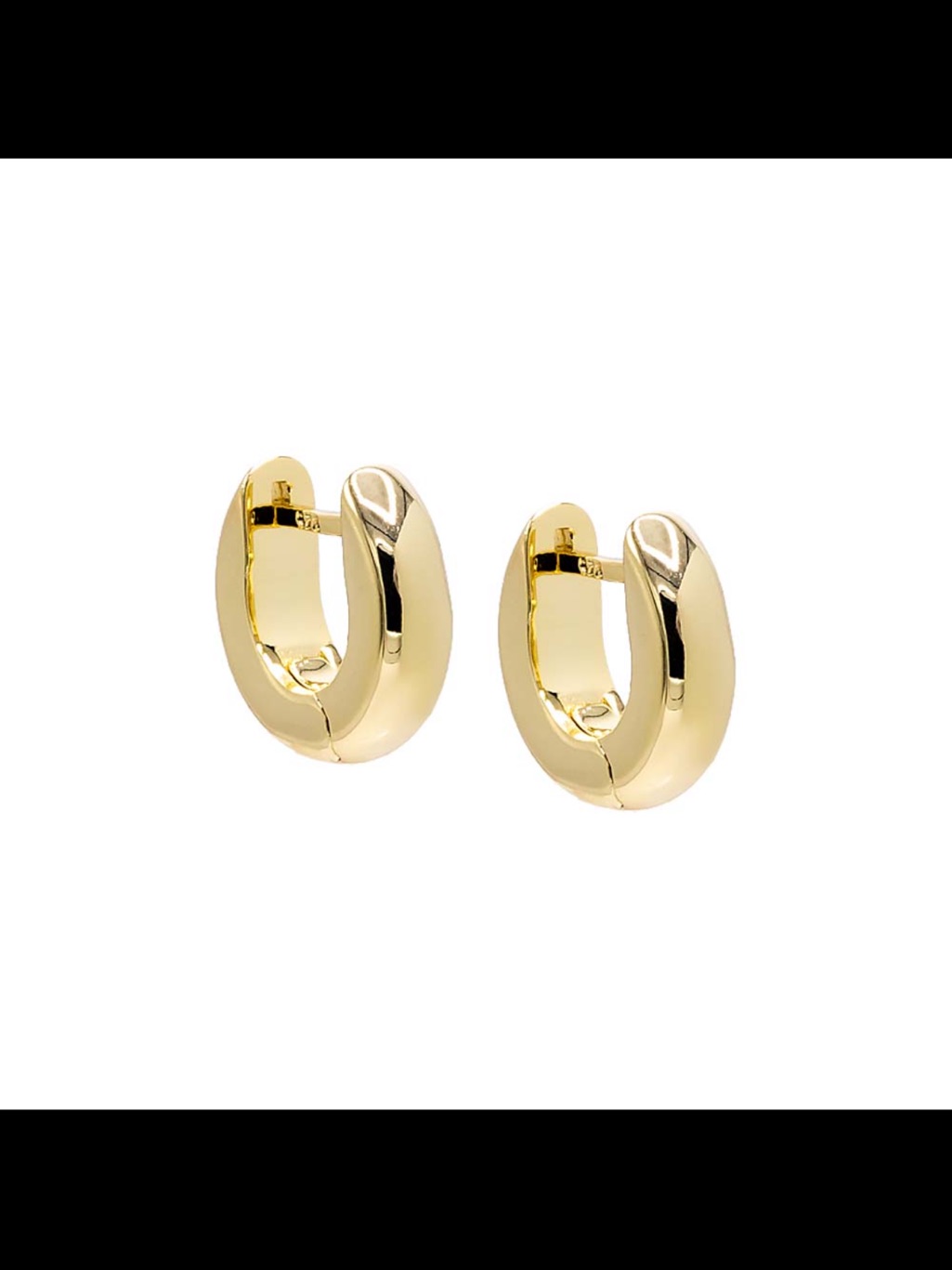 Adina Eden Mini Chunky Huggie Earrings 14k Gold Plated Brass Nwt